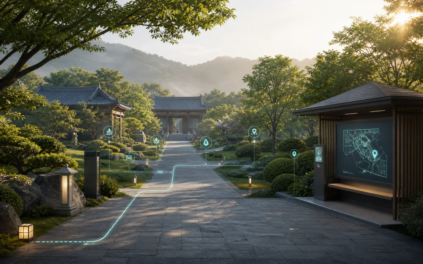 智慧陵园项目的园区服务与信息管理场景